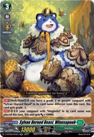 Sylvan Horned Beast, Winnsapooh (D-BT09/033EN), D-BT09: Dragontree Invasion — Vanguard card price