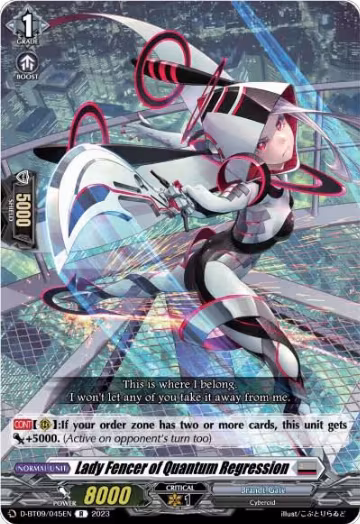 Lady Fencer of Quantum Regression (D-BT09/045EN), D-BT09: Dragontree Invasion — Vanguard card price