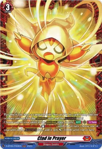 Clad in Prayer (FR) (D-BT09/FR08EN), D-BT09: Dragontree Invasion — Vanguard card price