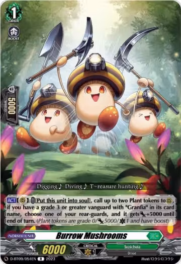 Burrow Mushrooms (D-BT09/054EN), D-BT09: Dragontree Invasion — Vanguard card price