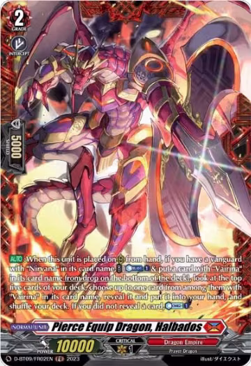 Pierce Equip Dragon, Halbados (FR) (D-BT09/FR02EN), D-BT09: Dragontree Invasion — Vanguard card price