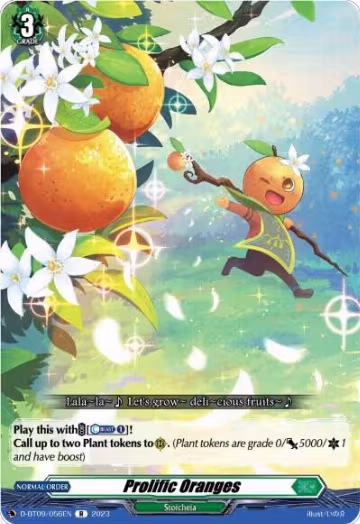 Prolific Oranges (D-BT09/056EN), D-BT09: Dragontree Invasion — Vanguard card price