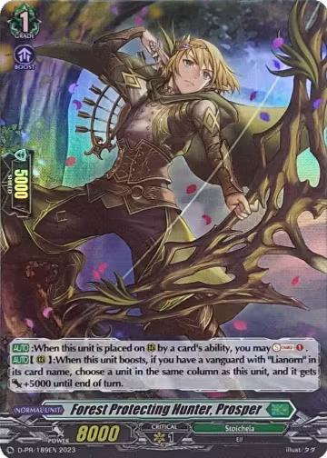 Forest Protecting Hunter, Prosper (Foil) (D-PR/0189EN 2023), D Promo Cards — Vanguard card price