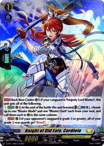 Knight of Old Fate, Cordiela (Foil) (199) (D-PR/199EN 2023), D Promo Cards — Vanguard card price