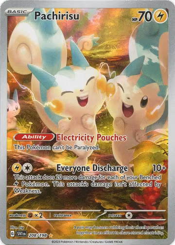 Pachirisu - 208/198 (208/198), Scarlet & Violet Base Set — Pokémon card price