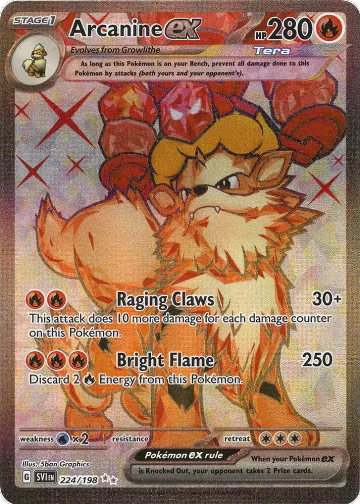 Arcanine ex - 224/198 (224/198), Scarlet & Violet Base Set — Pokémon card price
