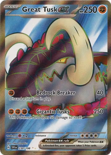 Great Tusk ex - 230/198 (230/198), Scarlet & Violet Base Set — Pokémon card price