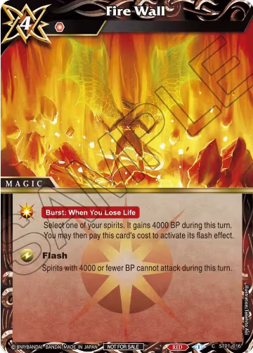 Fire Wall (Promotion Pack 2) (ST01-016), Battle Spirits Saga Promo Cards — Battle Spirits card price