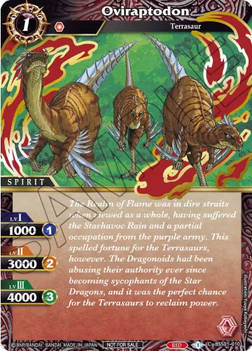 Oviraptodon (Launch Event Finalist Set) (BSS01-010), Launch & Event Promos — Battle Spirits card price