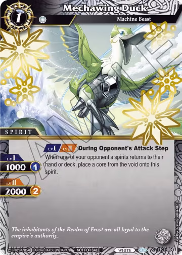 Mechawing Duck (Launch Event Finalist Set) (ST03-004), Launch & Event Promos — Battle Spirits card price