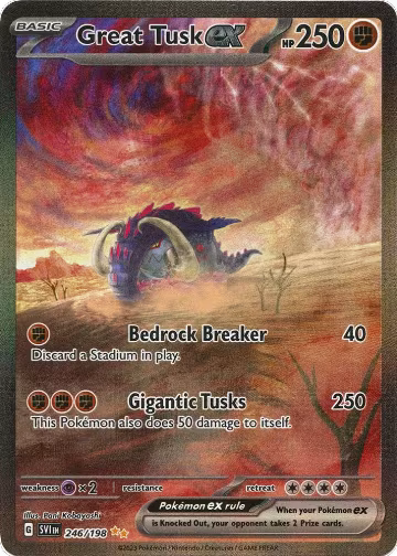 Great Tusk ex - 246/198 (246/198), Scarlet & Violet Base Set — Pokémon card price