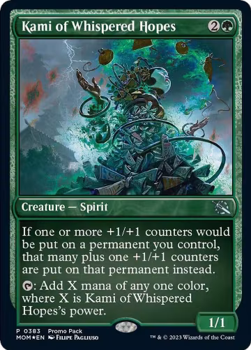 Kami of Whispered Hopes (383), Promo Pack: March of the Machine — Magic card price