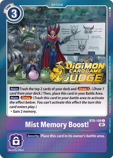 Mist Memory Boost! (Judge Pack 3) (BT8-108 C), New Awakening — Digimon card price