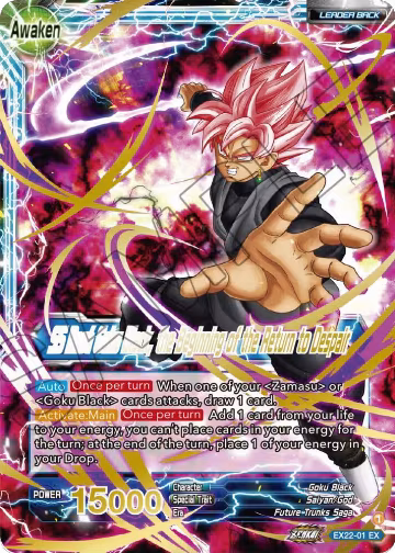 Goku Black // SS Rose Goku Black, the Beginning of the Return to Despair (Gold Stamped) (EX22-01) — card price
