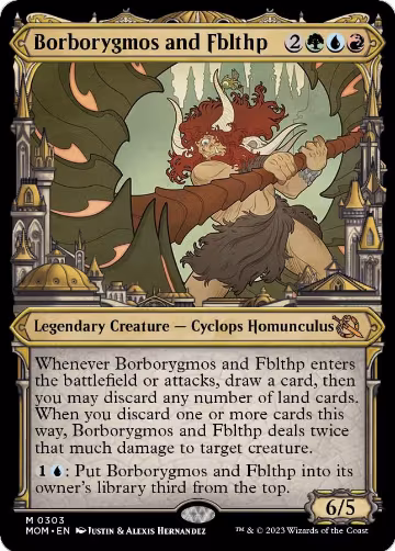Borborygmos and Fblthp (Showcase) (303), March of the Machine — Magic card price