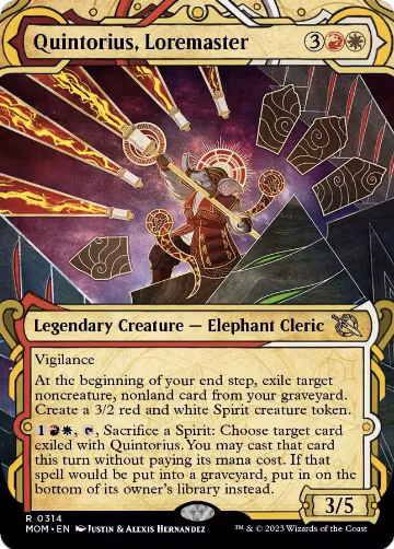 Quintorius, Loremaster (Showcase) (314), March of the Machine — Magic card price