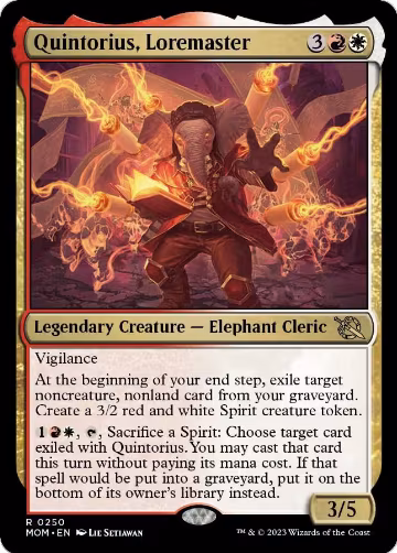 Quintorius, Loremaster (250), March of the Machine — Magic card price