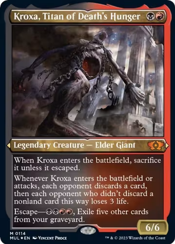 Kroxa, Titan of Death's Hunger (Foil Etched) (114), March of the Machine: Multiverse Legends — Magic card price