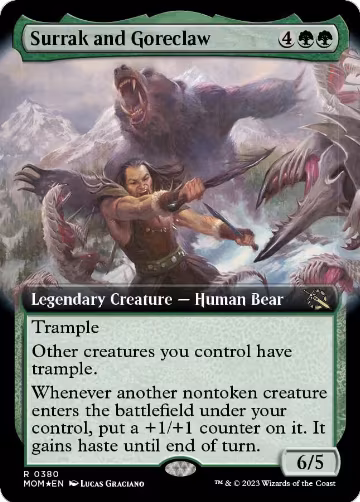 Surrak and Goreclaw (Extended Art) (380), March of the Machine — Magic card price