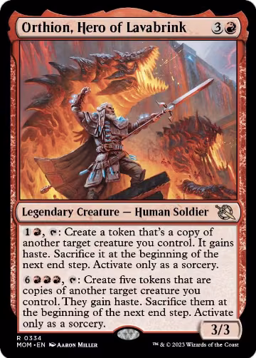 Orthion, Hero of Lavabrink (334), March of the Machine — Magic card price