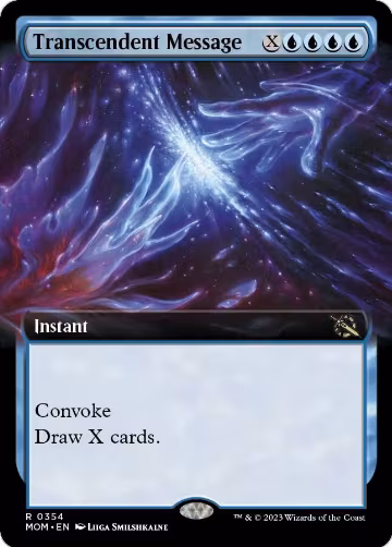 Transcendent Message (Extended Art) (354), March of the Machine — Magic card price