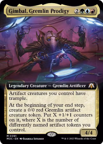 Gimbal, Gremlin Prodigy (Extended Art) (91), Commander: March of the Machine — Magic card price