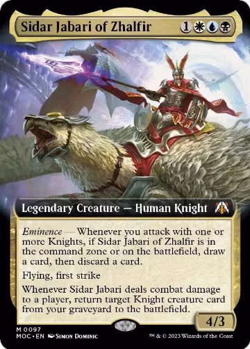 Sidar Jabari of Zhalfir (Extended Art) (97), Commander: March of the Machine — Magic card price