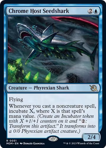 Chrome Host Seedshark (51), March of the Machine — Magic card price