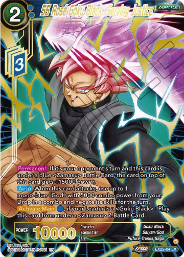 SS Rose Goku Black, Serving Justice (Gold Stamped) (EX22-04) — card price