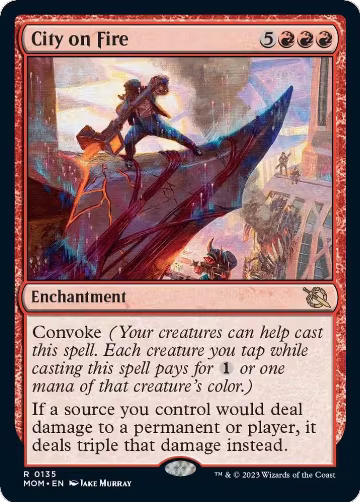 City on Fire (135), March of the Machine — Magic card price
