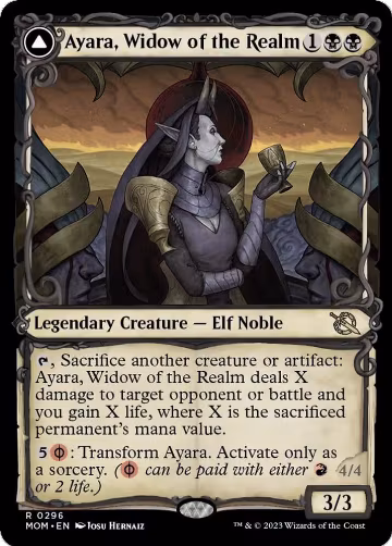 Ayara, Widow of the Realm (Showcase) (296), March of the Machine — Magic card price