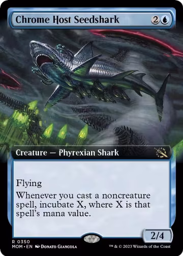 Chrome Host Seedshark (Extended Art) (350), March of the Machine — Magic card price