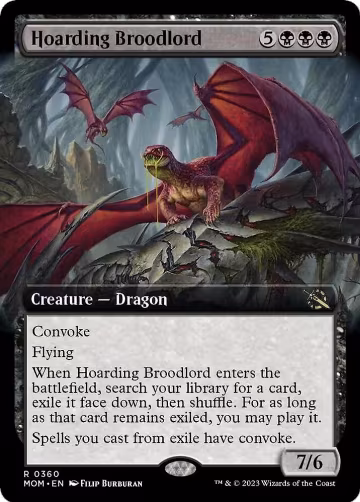 Hoarding Broodlord (Extended Art) (360), March of the Machine — Magic card price