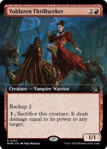 Voldaren Thrillseeker (Extended Art) (367), March of the Machine — Magic card price