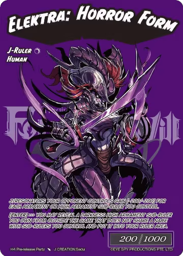 Armament Upgrade // Elektra: Horror Form (H4 Pre-release Party), Promo Cards — Force of Will card price