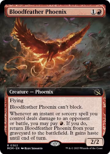 Bloodfeather Phoenix (Extended Art) (362), March of the Machine — Magic card price