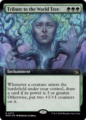 Tribute to the World Tree (Extended Art) (373), March of the Machine — Magic card price