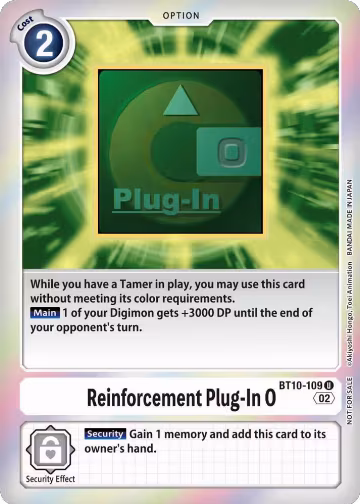 Reinforcement Plug-In 0 (Event Pack 4) (BT10-109 U), Xros Encounter — Digimon card price