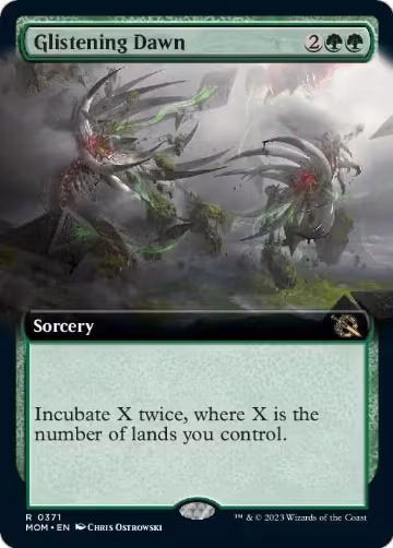 Glistening Dawn (Extended Art) (371), March of the Machine — Magic card price