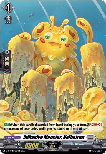 Adhesive Monster, Nelbetron (180) (Foil) (D-PR/180EN-S), D Promo Cards — Vanguard card price