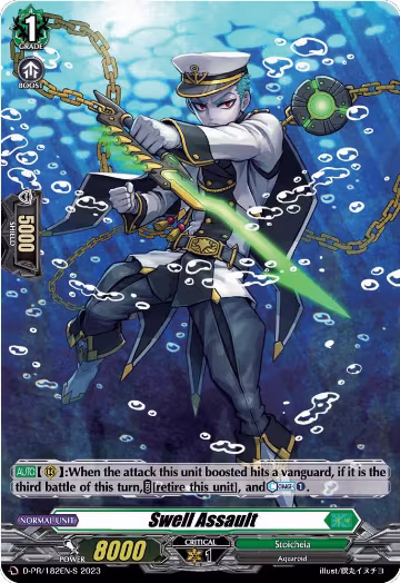 Swell Assault (182) (Foil) (D-PR/182EN-S), D Promo Cards — Vanguard card price