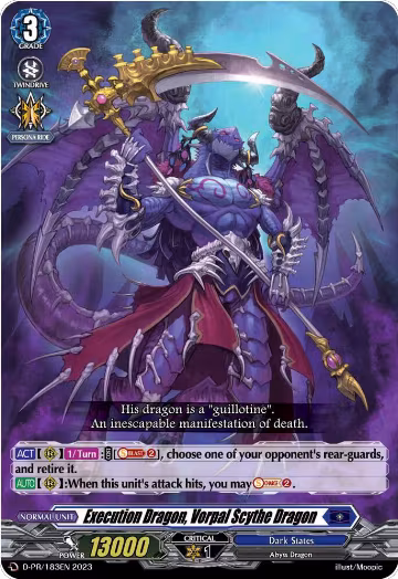 Execution Dragon, Vorpal Scythe Dragon (183) (D-PR/183EN), D Promo Cards — Vanguard card price