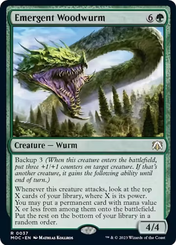 Emergent Woodwurm (37), Commander: March of the Machine — Magic card price