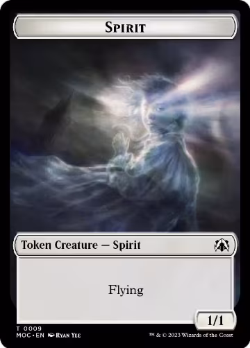 Spirit (0009) // Treasure Double-Sided Token (9 // 20), Commander: March of the Machine — Magic card price