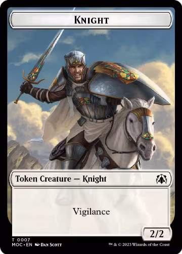 Knight (0007) // Spirit (0014) Double-Sided Token (7 // 14), Commander: March of the Machine — Magic card price