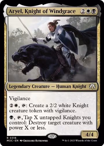 Aryel, Knight of Windgrace (318), Commander: March of the Machine — Magic card price