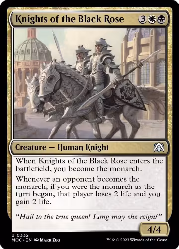 Knights of the Black Rose (332), Commander: March of the Machine — Magic card price