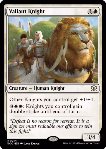 Valiant Knight (214), Commander: March of the Machine — Magic card price