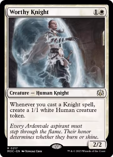 Worthy Knight (217), Commander: March of the Machine — Magic card price