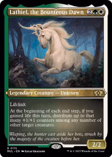 Lathiel, the Bounteous Dawn (Foil Etched) (115), March of the Machine: Multiverse Legends — Magic card price